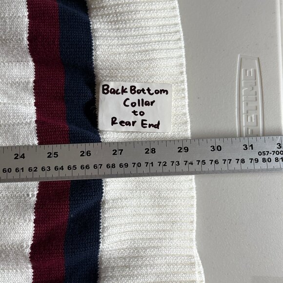 Brooks Brothers V Neck Cotton Tennis Sweater - Men's Size XL - Cream - Picture 7 of 7